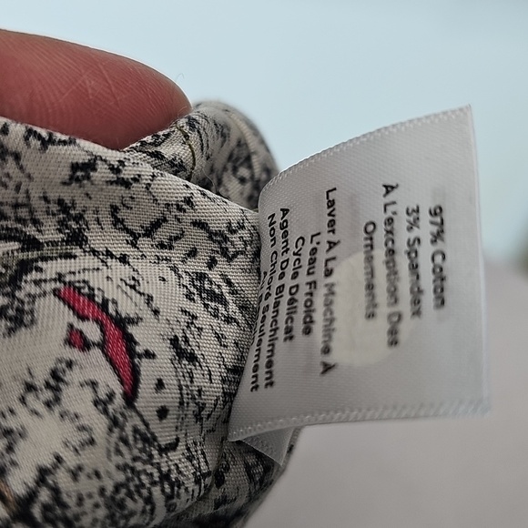 Talbots Equestrian Horses print button up top shirt sz 2 - Picture 4 of 7